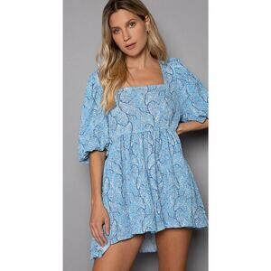 POL Blue Floral Dress